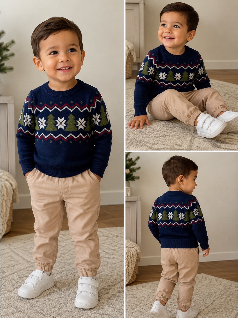 Little Ricky’s Boys 2-Piece Holiday Sweater & Pants Set 24M NWT